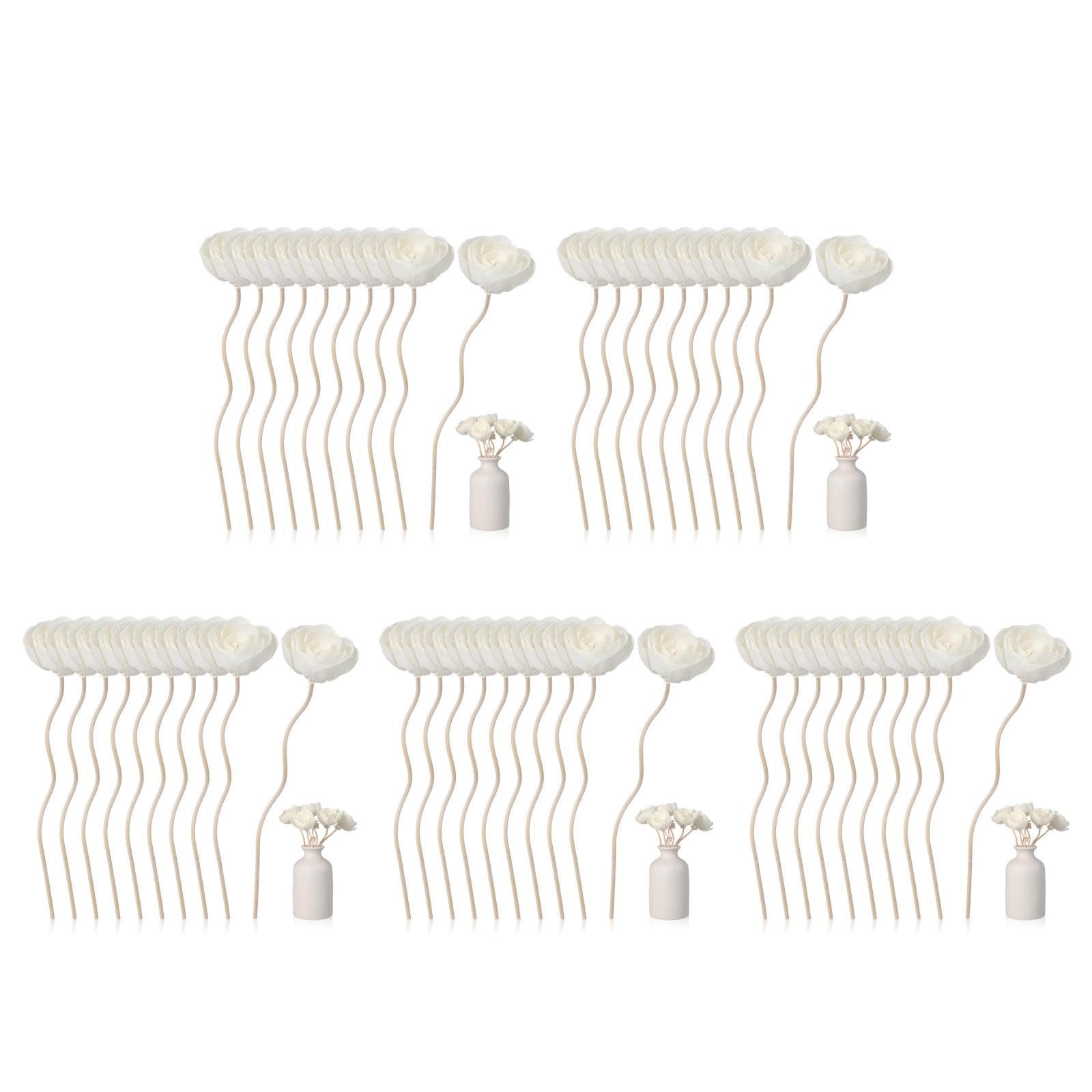 Cabilock 50 Stück Aromatherapie-Duftdiffusoren Aus Rattan Duftstäbchen-Nachfüllpackungen Duftöl Mit Stäbchen Düfte Ätherische Diffusoren Stäbchen Diffusor Blumen-Infuser