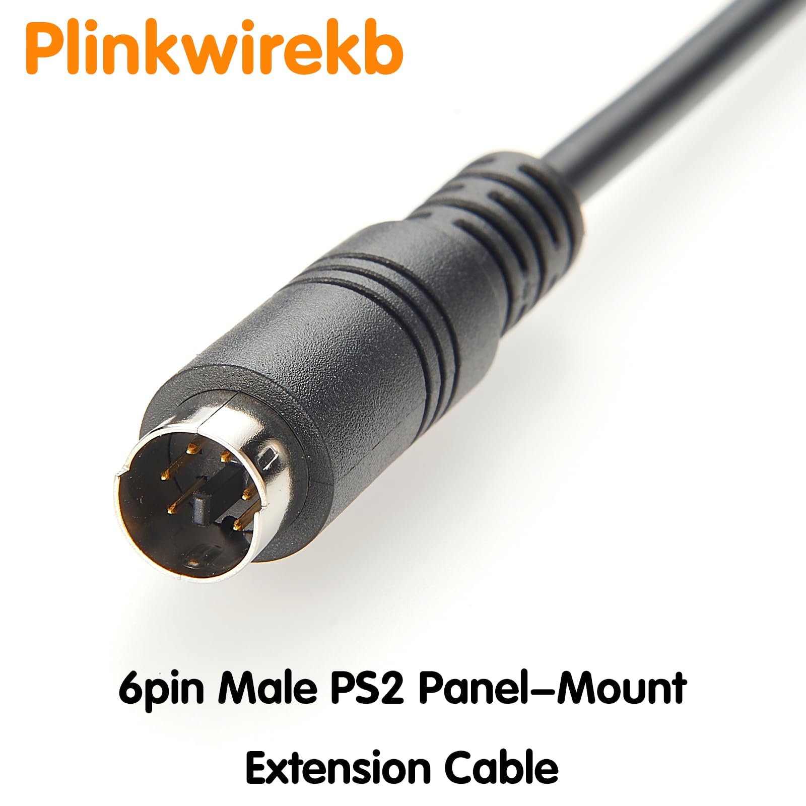 Mini DIN 6Pin Verlängerungskabel zur Schalttafelmontage, PS2 Maus Kabel, Stecker auf Buchse, 5er Pack, 30cm