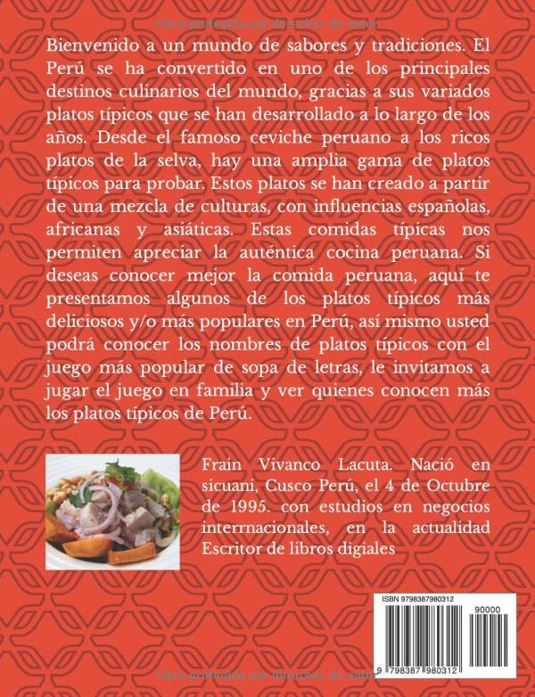 Miniatura 2 de SOPA DE LETRAS DE PLATOS TÍPICOS DEL PERÚ MÁS DE 100 PLATOS (GASTRONOMIA PERUANA) (Spanish Edition)