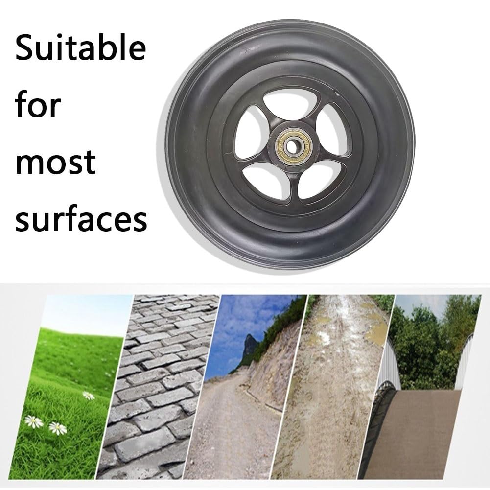 6 Pulgadas Sólido Silla de Ruedas Rueda Delantera, Goma de Reemplazo de Ruedas Delanteras para Silla de Ruedas Scooter Cart