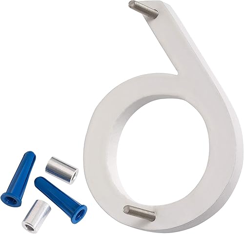 Miniatura 3 de Montague Metal Products MHN-04-F-WE2-6 Números de casa de dirección flotantes modernos de aluminio cepillado macizo, 4 pulgadas, níquel satinado con