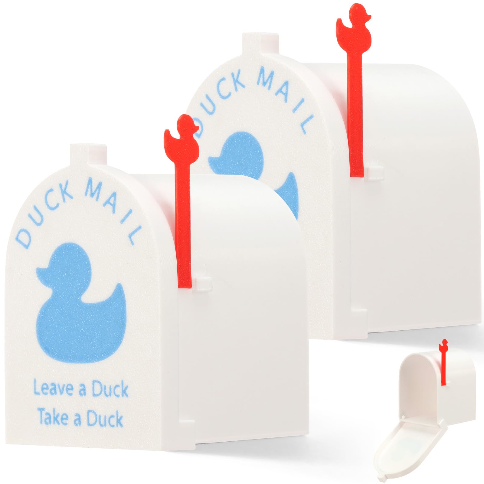2Pcs Magnetic Cruising Duck Mailbox Decor with Movable Flag Mini Cabin Door Mailbox for Cruise Essentials Playful Magnetic Refrigerator Magnet Sign for Family Cruise Trips & Carnival Ship Door Decor