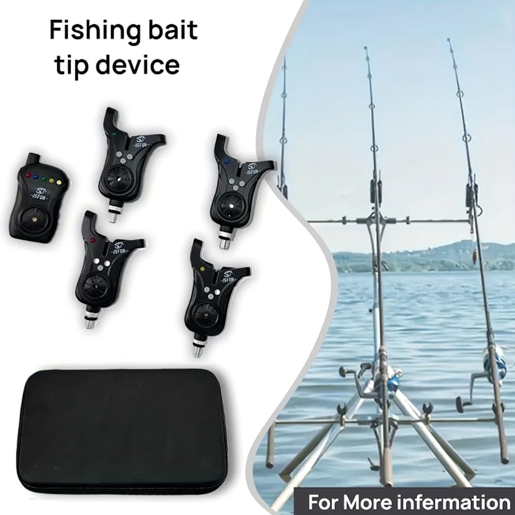 DYK&NX Électroniques de Canne à Pêche avec Indicateur Lumineux LED Alarme