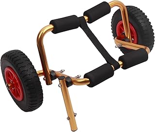 Kayak Assault Boat Transporter Kayak Portable Trolley Foldable Boat Kayak Carrier Canoe Dolly Tote Trolley Lightweight Transport Trailer Cart Removable Wheels