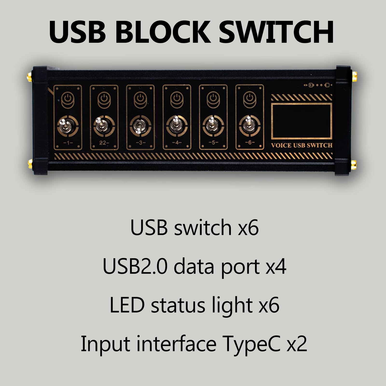 Stacja dokująca USB (6 portów) i rozdzielacz USB C | Sterowanie głosowe, transmisja danych, 9 portów wejściowych USB, kompatybilne z telefonami, tabletami, gadżetami