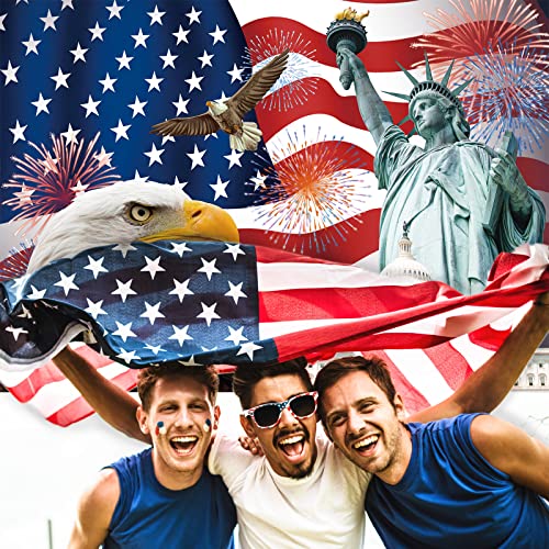 Image of Independence Day Backdrop,7x5FT 4th of July Backdrop American Flag Background USA Flag Portrait Banner Patriotic Veterans Party Decor Supplies