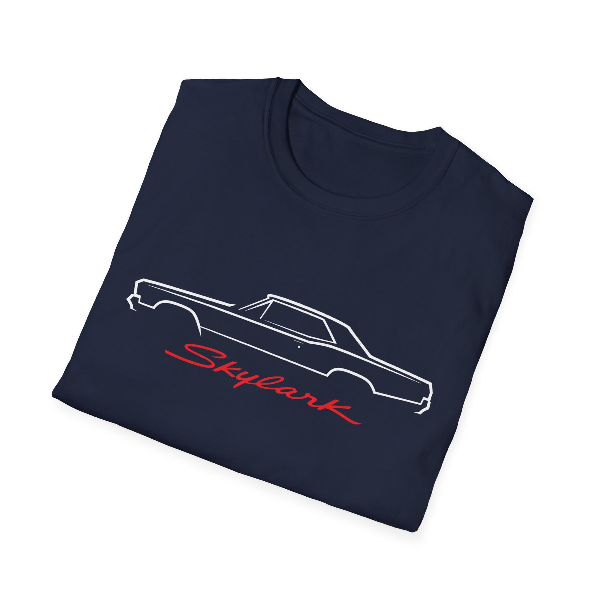 1965 Skylark GS klasyczna koszulka samochodowa biały kontur emblemat prezent dla fanów samochodu