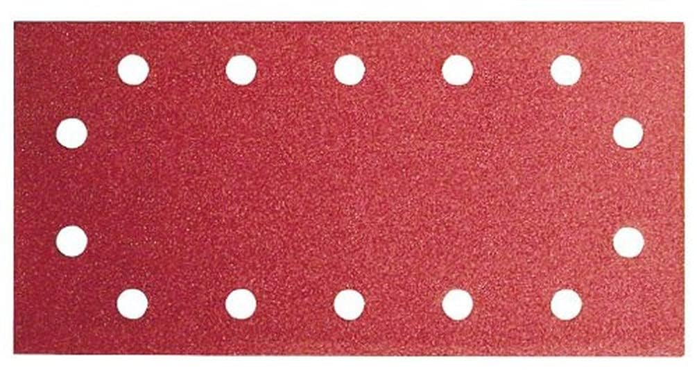 Bosch Red 2609256B30 Sanding Sheets For Orbital Sanders 115 X 280 Cm Number Of Holes 14 Grit 180 Pack Of 10