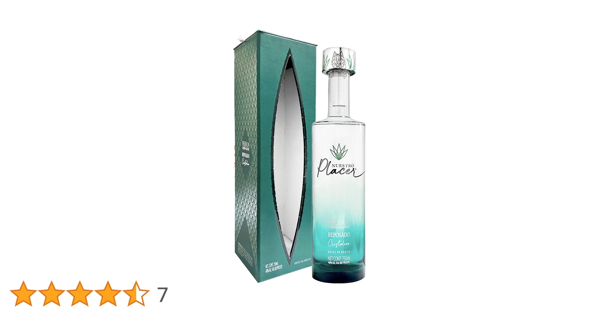 Tequila Nuestro Placer Reposado Cristalino 750 ml. : Amazon