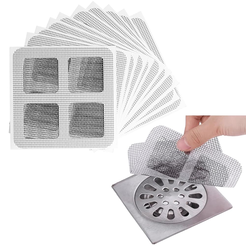 10pcs Sink Strainer, Fapiwen Shower Drain Hair Catcher, Floor Drain Sticker for Bathroom Accessories, Hair Catcher Waterproof Mesh Stickers for Human and Pet Hair for Bathtub Kitchen Sink (B0D46DLNS6) Amazon Price History, Amazon Price Tracker
