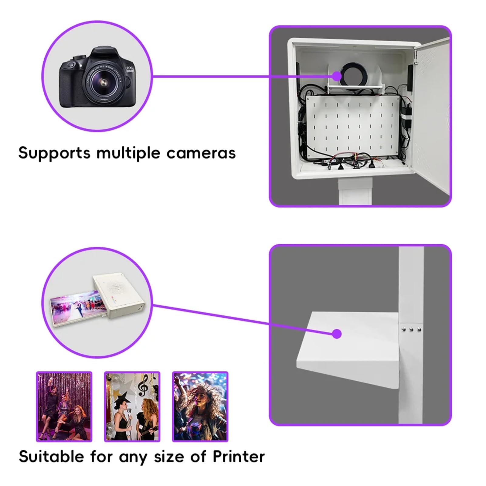WideMeet Cabina De Fotos Portátil - Pantalla Táctil 15.6", Espejo Y Cámara DSLR Para Eventos