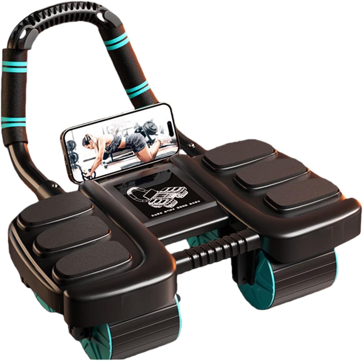 Compact Home Outdoor Abdominal Rolling Wheel for Small Spaces Six Home Exercise Equipment Easy to Use Automatic Rebounds Homes Gym Fitness Equipment