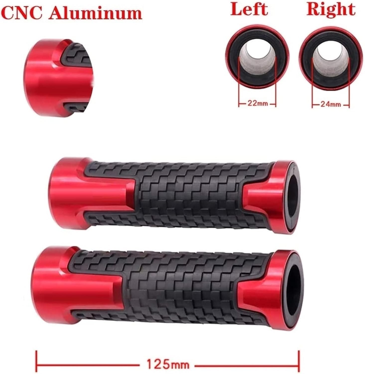 Motocicleta Accesorios para Hornet 600 250 900 CB400 CB599 Hornet CB600F 2007-2012 universal CNC 7/8 ''22mm antideslizante manillar mango de goma tapa