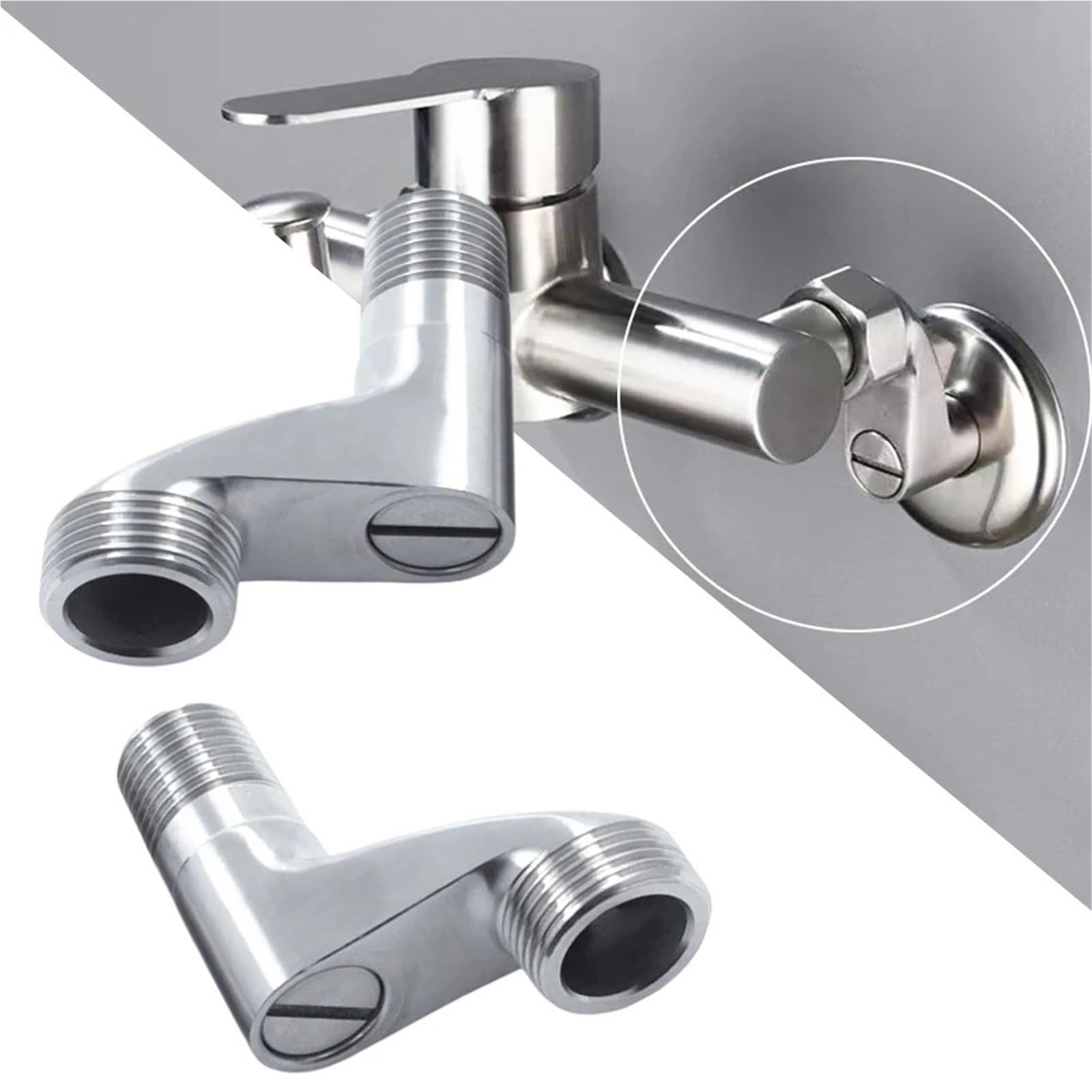2 uds válvula angular grifo de ducha conector accesorios pie curvo codo cocina baño adaptador ajustable en ángulo para bafieras y duchas
