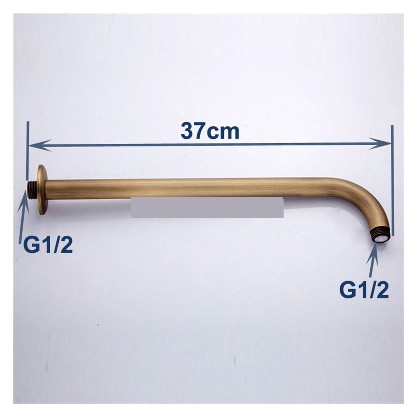 Braccio Doccia Ottone Anticato 37 cm Accessori per Vasca da Bagno