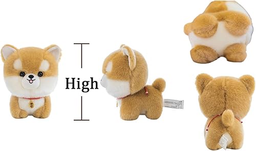 Miniatura 4 de LANFIRE Animal de peluche para perro, juguete de peluche de imitación para perro, almohada de felpa para perro, regalos para niños y niñas (marrón,