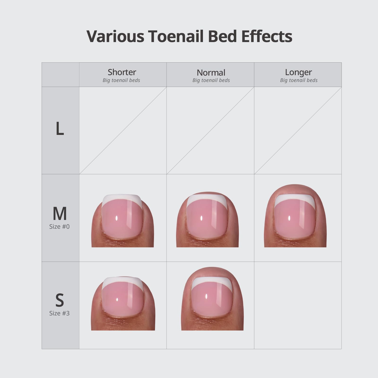 BTArtbox Press On Toenails - French Tip -2 BTArtbox Press On Toenails - French Tip -2