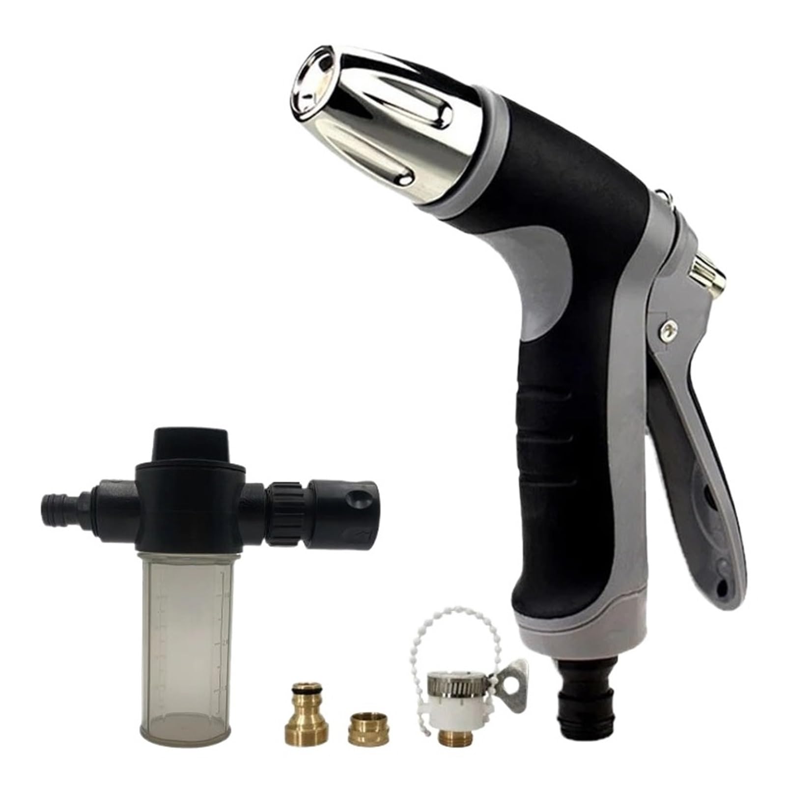 Pistola pulverizadora con manguera Boquilla, AltaPresiónLavado A PresiónAguaLavadora De JardínBoquilla ChorroMangueraTuboRociador VarillaAerosolLimpieza(Water Set)