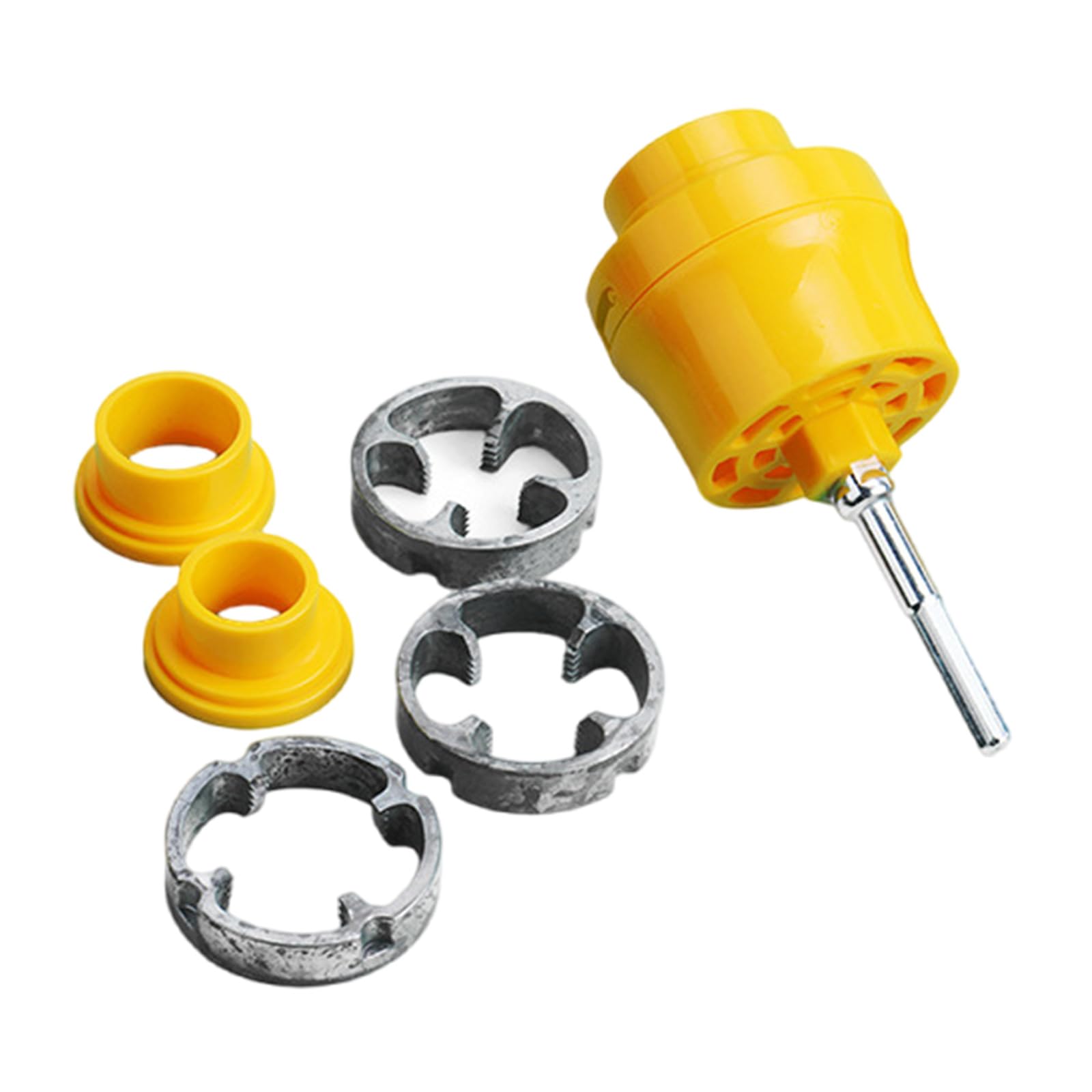 Buxuaaaa Pvc Thread Maker Tool Pipe Threader Plumbing Tool Kits Pipe Threader Set With 1 / 2Inch ' 3/4 1Inch Dies Tap Water Set