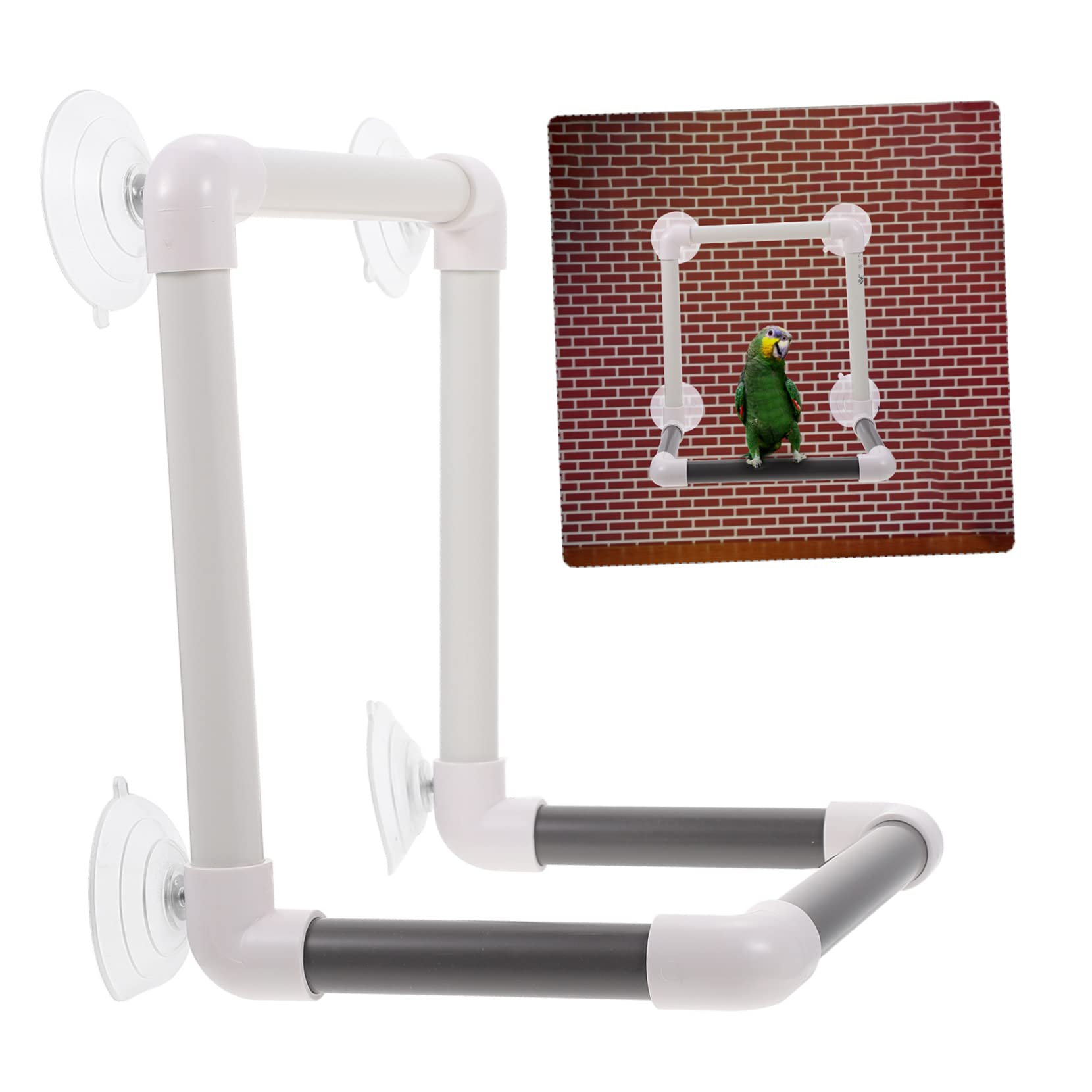 BESPORTBLE Large Bird Shower Perch Suction Cup Parrot Bath Toy Stand for Parakeets Cockatiels and Conures for Indoor Use and Bathing - image 3