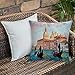 Funda De Cojine Funda de Almohada,Venecia, Acuarela de Venecia Paisaje urbano sereno Góndolas antiguas Escénico Decorativo, ,Fundas de Cojín con Cremallera - Fundas de Almohada para Sofá y Cama45x45cm