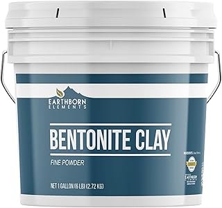 Earthborn Elements Bentonite Clay Powder, 1 Gallon Bucket, Pure Sodium Bentonite, Home Spa