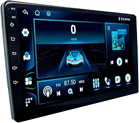 CENTRAL MULTIMÍDIA OCTA-CORE ANDROID 13, TELA 9' FULL TOUCH, SLIM, 4/64GB, FM, USB, SD, AUX, BLUETOOTH, DSP, ESPELHA ANDROID E IOS, CARPLAY E ANDROID AUTO, CONECTIVIDADE COM OU SEM FIO