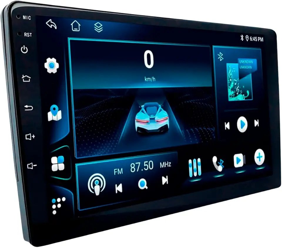 CENTRAL MULTIMÍDIA OCTA-CORE ANDROID 13, TELA 9" FULL TOUCH, SLIM, 4/64GB, FM, USB, SD, AUX, BLUETOOTH, DSP, ESPELHA ANDROID E IOS, CARPLAY E ANDROID AUTO, CONECTIVIDADE COM OU SEM FIO