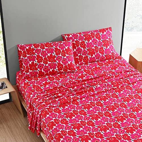 Marimekko - Queen Sheets, Cotton Percale Bedding Set, Crisp & Cool Home Decor (Unikko, Queen) - Thumbnail 4