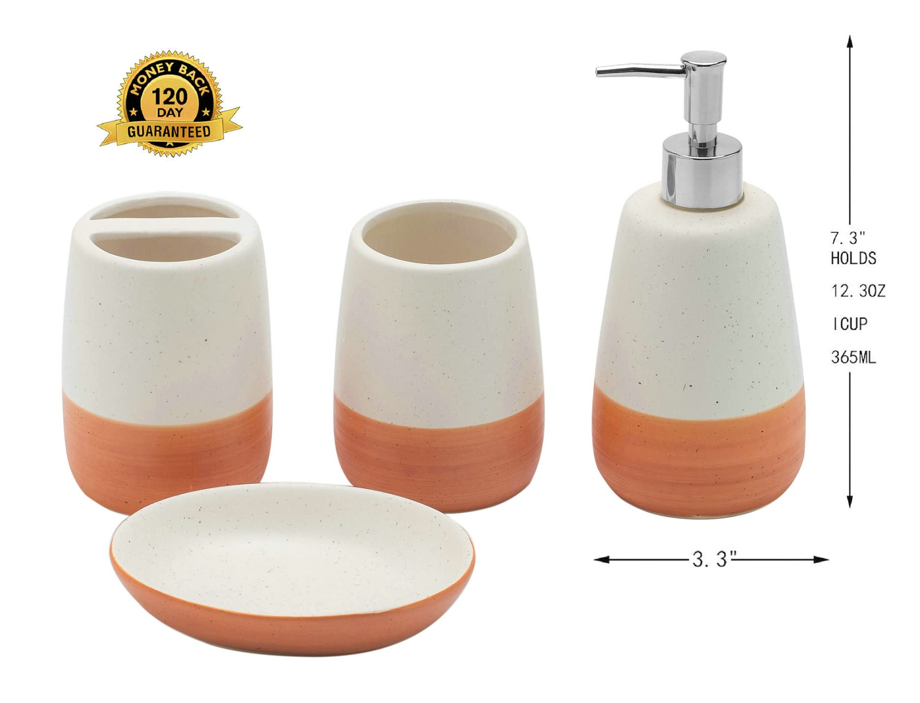 Amazon.com: Orange Bathroom accesory Set 4pc,Coral Toothbrush