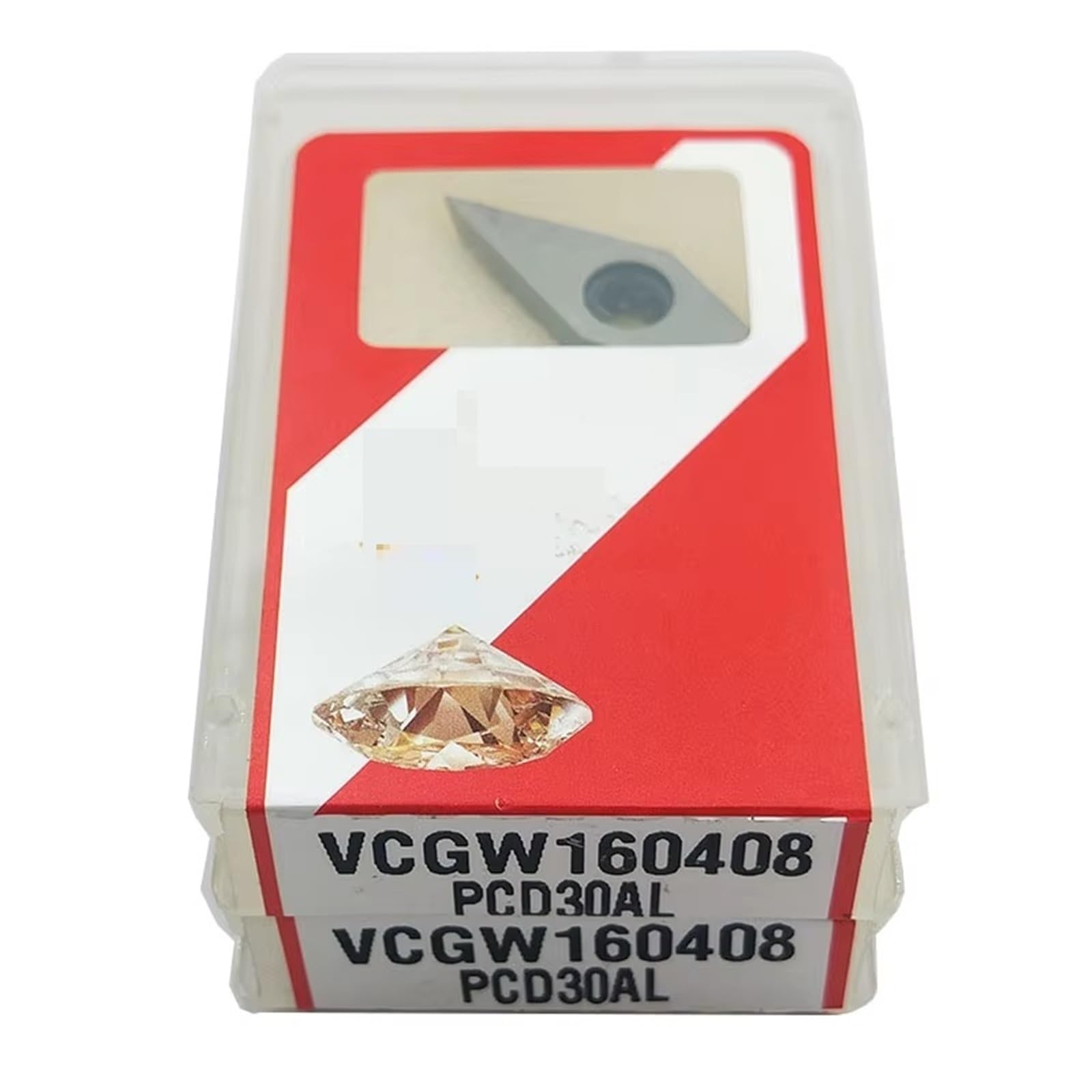 Inserto De Torneado Diamante Policristalino Para Aluminio(2PCS VCGW160402 PCD30)
