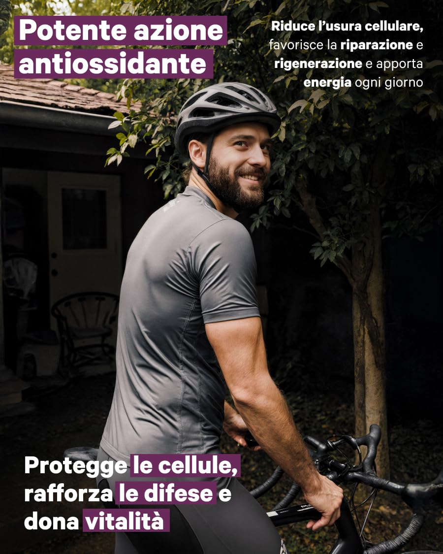 Trans-Resveratrolo, NAD⁺, Coenzima Q10, Quercetina, Astaxantina, Vitamina C e Zinco | Antiossidante, Anti-Età e Difese Immunitarie | 90 Capsule | Formula Avanzata con 7 Attivi Sinergici | 3 Mesi