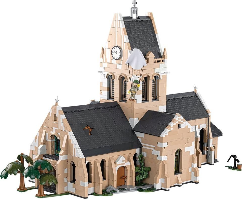 Église Sainte-Meré Eglise en briques de construction avec 2280 éléments de construction