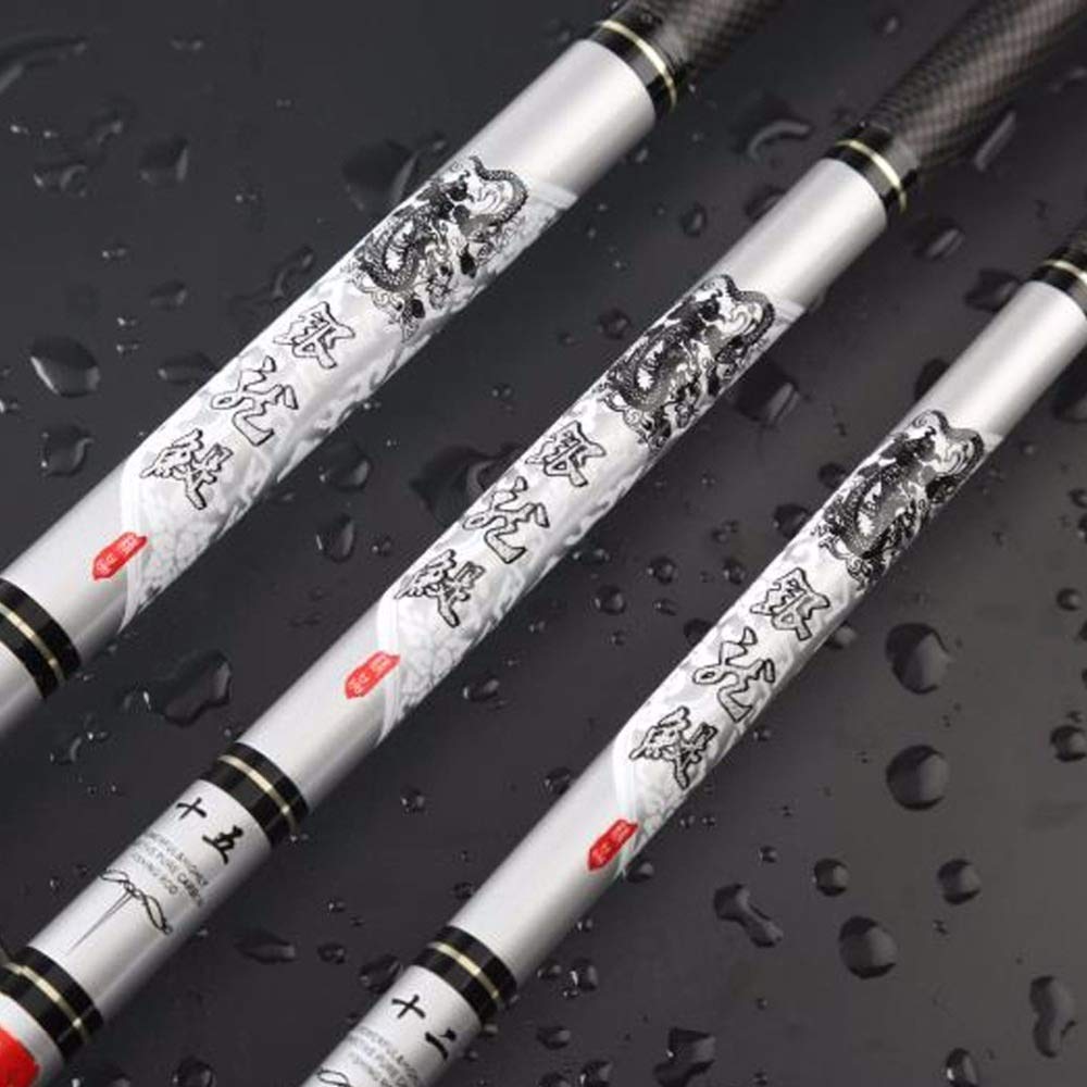 Canna da pesca ad alto tenore di carbonio Telescopica canna da pesca in fibra di carbonio Casting Rod 3.6m-7.2m palmare