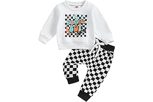 Vans Baby Thanksgiving Day Outfits Long Sleeve Sweatshirt Turkey Pie Print Pullover+Pants...