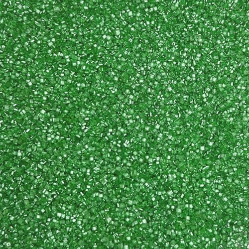 Image of Green Sanding Sugar Sprinkles, 4.6 oz Edible Sparkling Sugar Crystals for Baking Topping, Cupcakes, Cookies, Ice Cream & Cake Decorating, Wedding Party Christmas Supplies