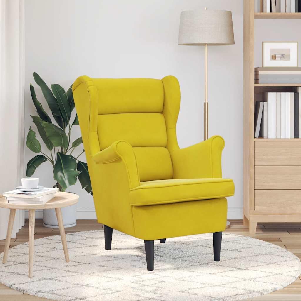 Générique Fauteuil Jaune Moutarde Velours,Meubles, Fauteuils et chaises, Fauteuils,324066