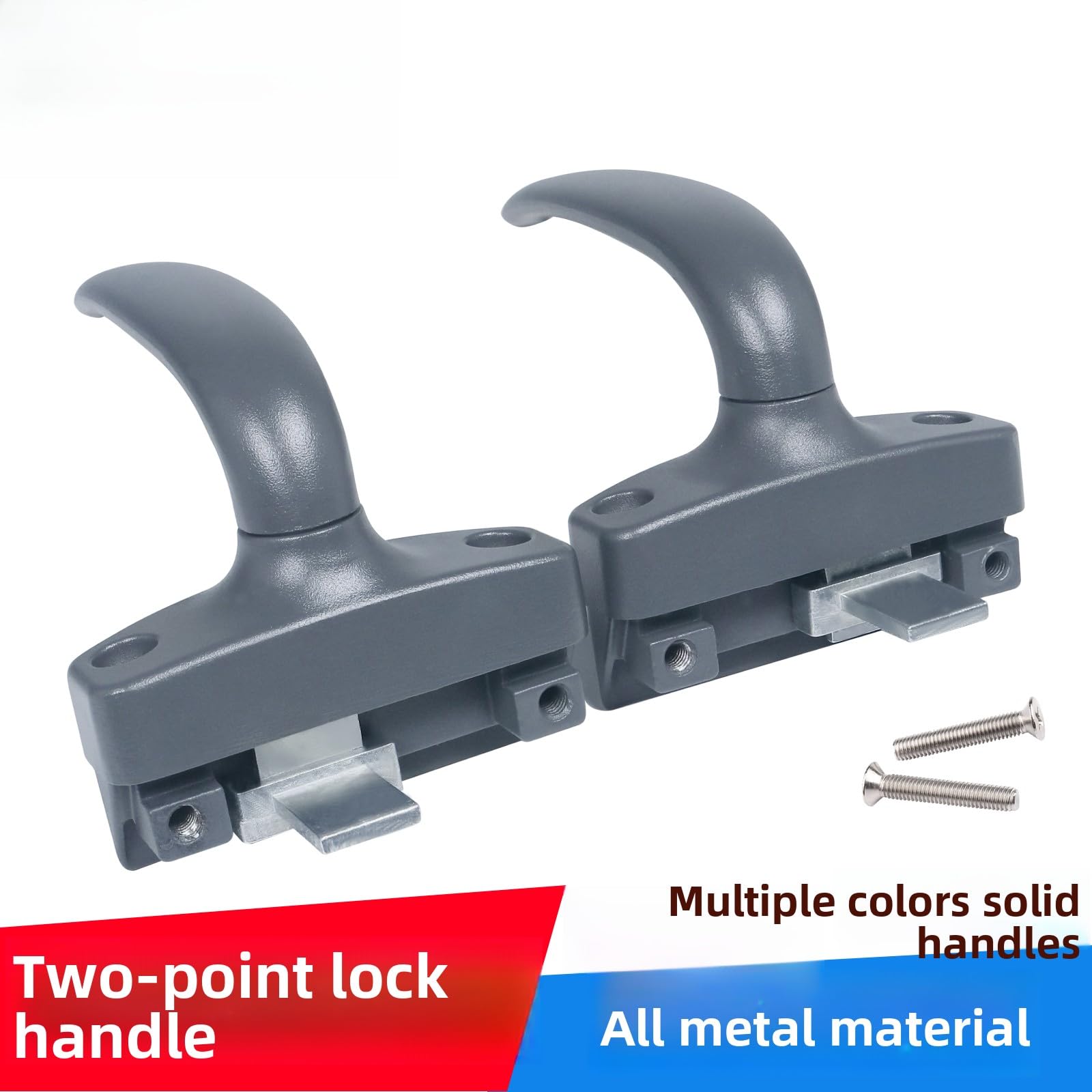 Zamki okienne Espag UPVC z blokadą liniową, Klamka okienna Espag Aluminiowa, uniwersalna klamka z PCV, zamykana na klucz, wielokolorowa(100cm Connecting Rod With Cylindrical Rod,Right handle)