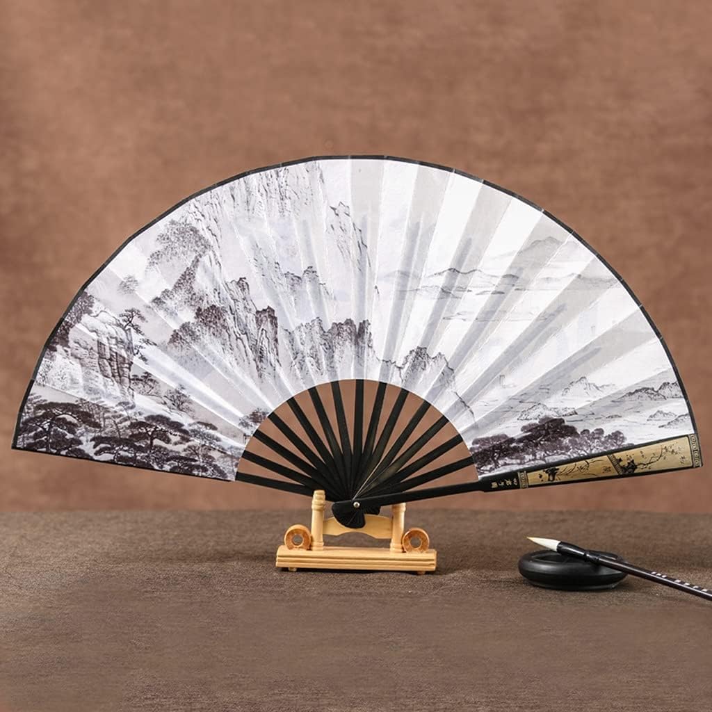 Amazon.co.jp: 扇子 水墨画ライスペーパーハンドファン、カンフー太極