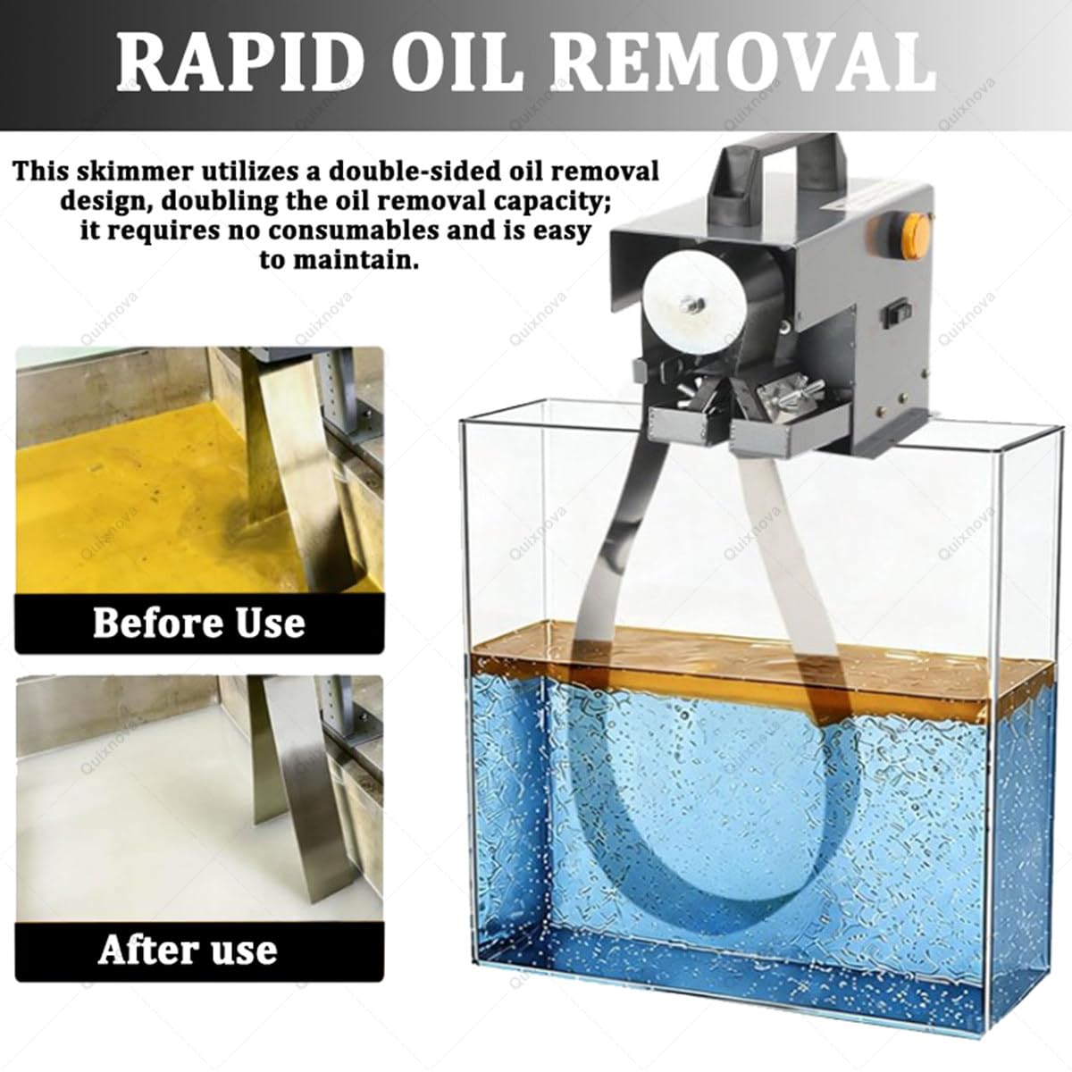 Schiumatoio per olio a nastro in acciaio CNC,kit per la rimozione dell'olio