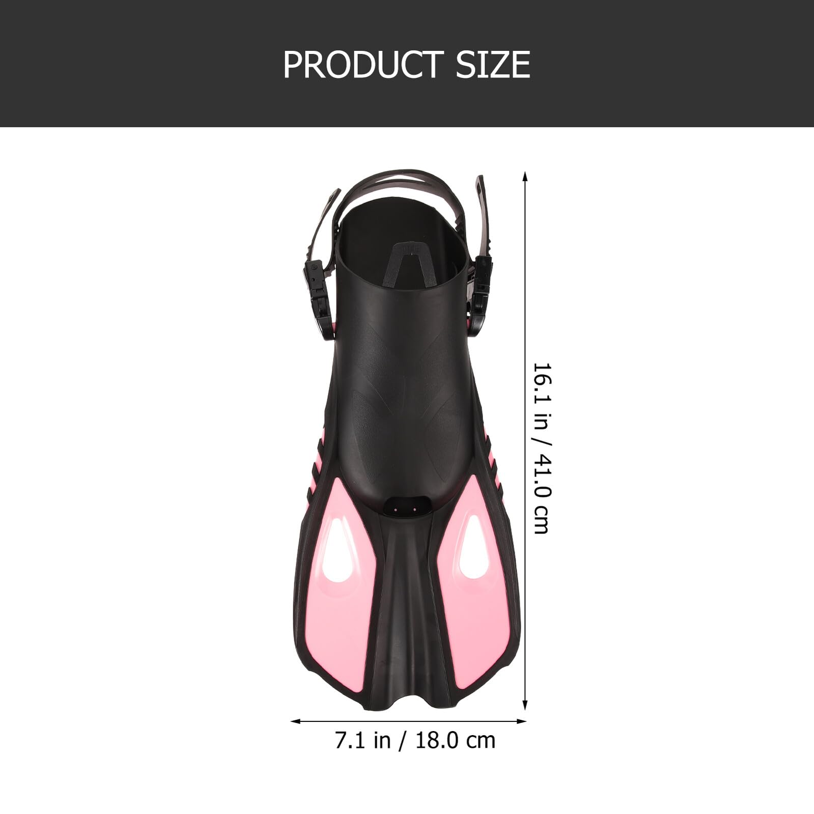 PRETYZOOM Aletas de Buceo Ajustables para Adultos, Color Rosa L/XL, de Goma Cómoda y Puntera Abierta, Equipo de Entrenamiento para Snorkel y Natación Recreativa