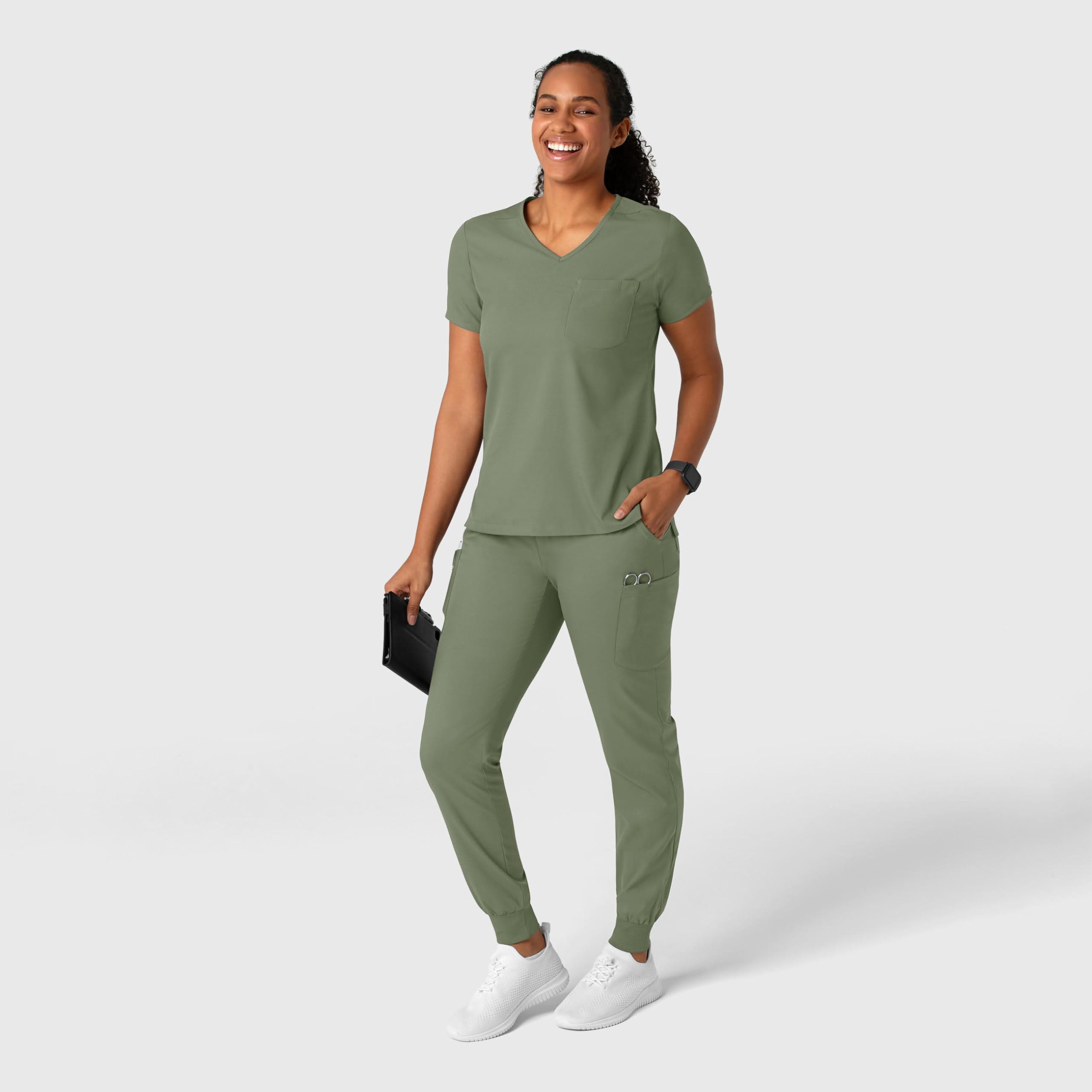 WonderWink Pantalón deportivo para mujer, Salvia, X-Large