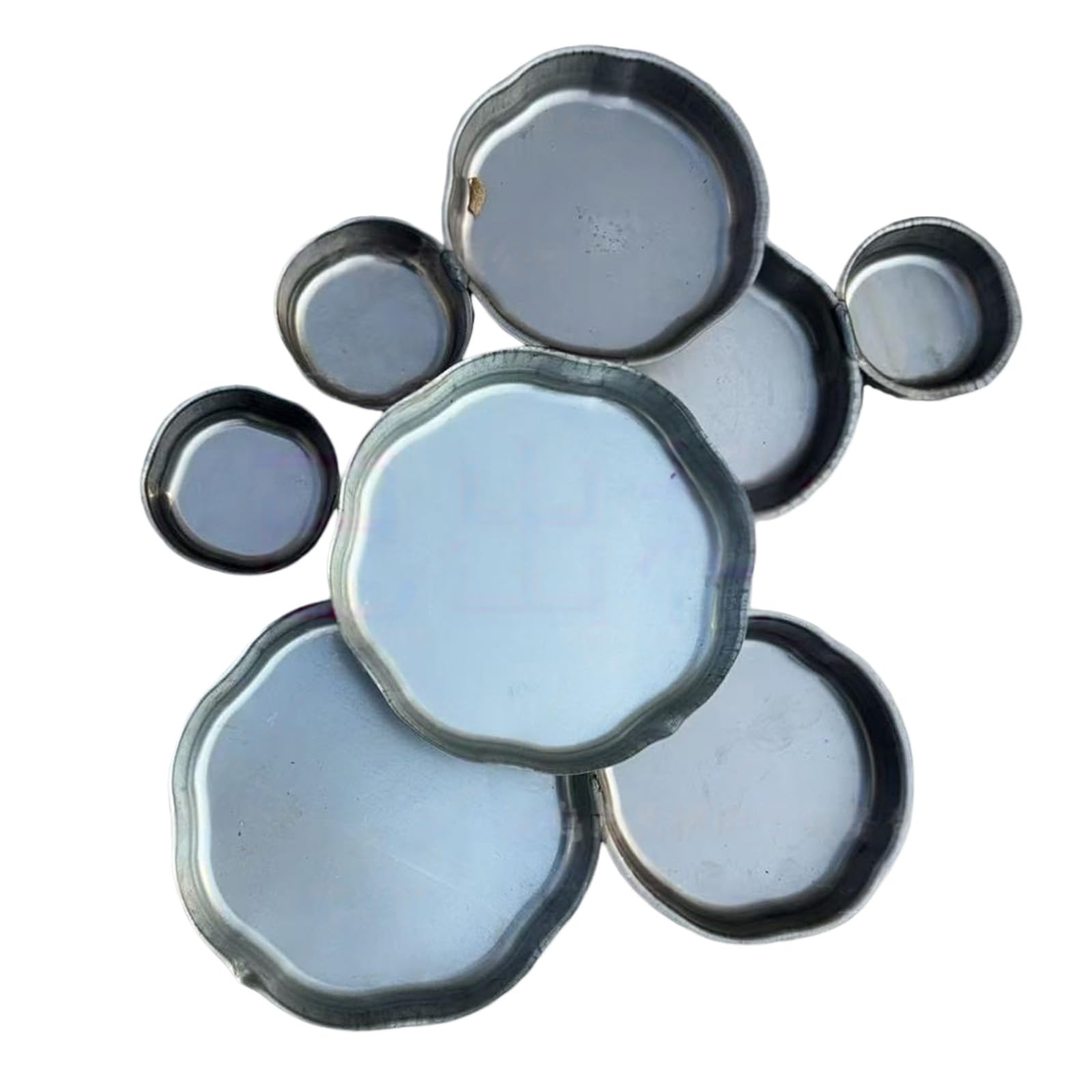 Qisuw 9 Cluster Decorative Bowl Snacks Tray Bowl Chip & Dip Serving Pieces Centerpieces for Party Home Decors Wedding Gifts Chip & Dip Serving Pieces