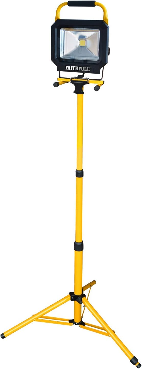 Faithfull Power Plus SLLED30TL 30 W 110 V COB LED Single Pod Tripod Site Light