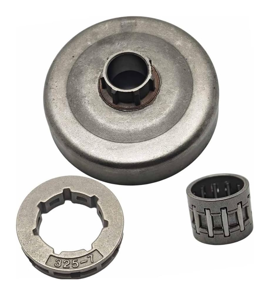 Compatible with Husq-varn 55 51 50 154 254 Chainsaw Parts Garden Tools 325-7T Clutch Drum Sprocket Rim Needle Bearing Kit