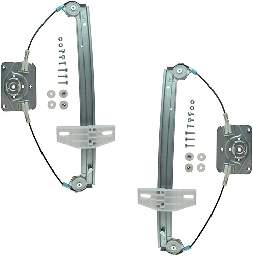 Miniatura 400 de TRQ Juego de elevalunas manual para el lado del conductor y del pasajero compatible con Chevrolet Tracker 1998 1989-1997 Geo 1989-1998 Suzuki