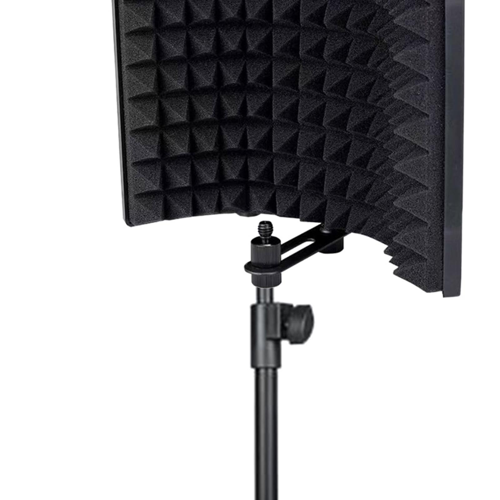 F Fityle Bouclier d'isolation de microphone à 3 panneaux, pare-vent pour équipement d'enregistrement, chant, diffusion, 3 panneaux avec support