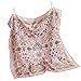 STARWHISPER 100% Pure Mulberry Silk Scarf-27'x27' 14MM Pure Silk Twill Scarf for Women Square Scarf with Gift Packaging (Pink Flower)