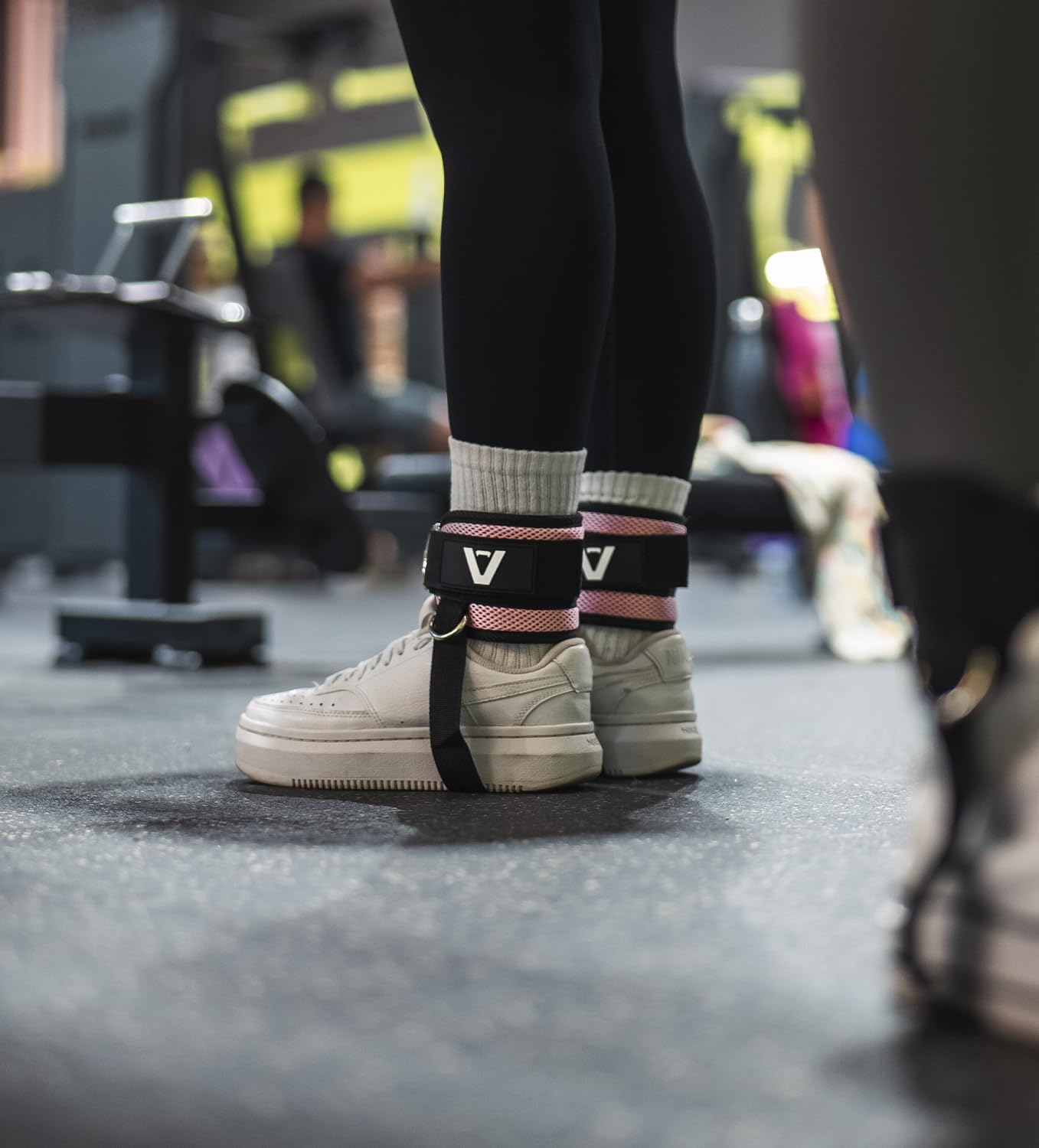 Vore Pack 2 Tobilleras para Poleas Gym - Tobillera para Polea Acolchada de Velcro para Hombres y Mujeres - Accesorios Gym - Correa Tobillos Gym para Máquina de Cable Fitness y Gimnasio