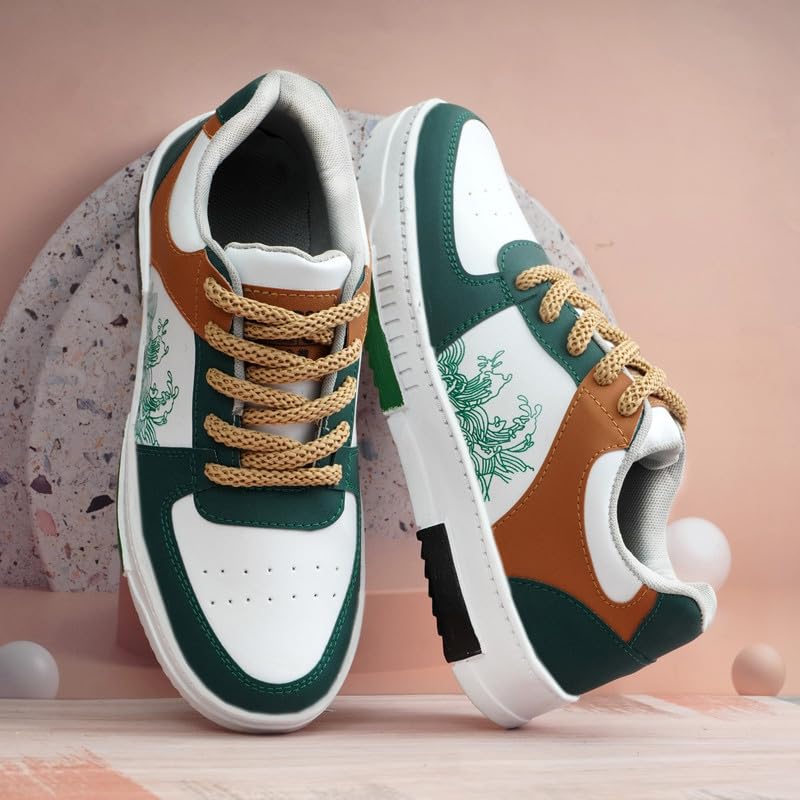 Image of BAERU Men's New Casual Shoes | Stylish & Comfortable Sneakers | Lightweight Synthetic Upper | Cushioned Insole | Ideal, Office, Travel & Casual Outings (P1)